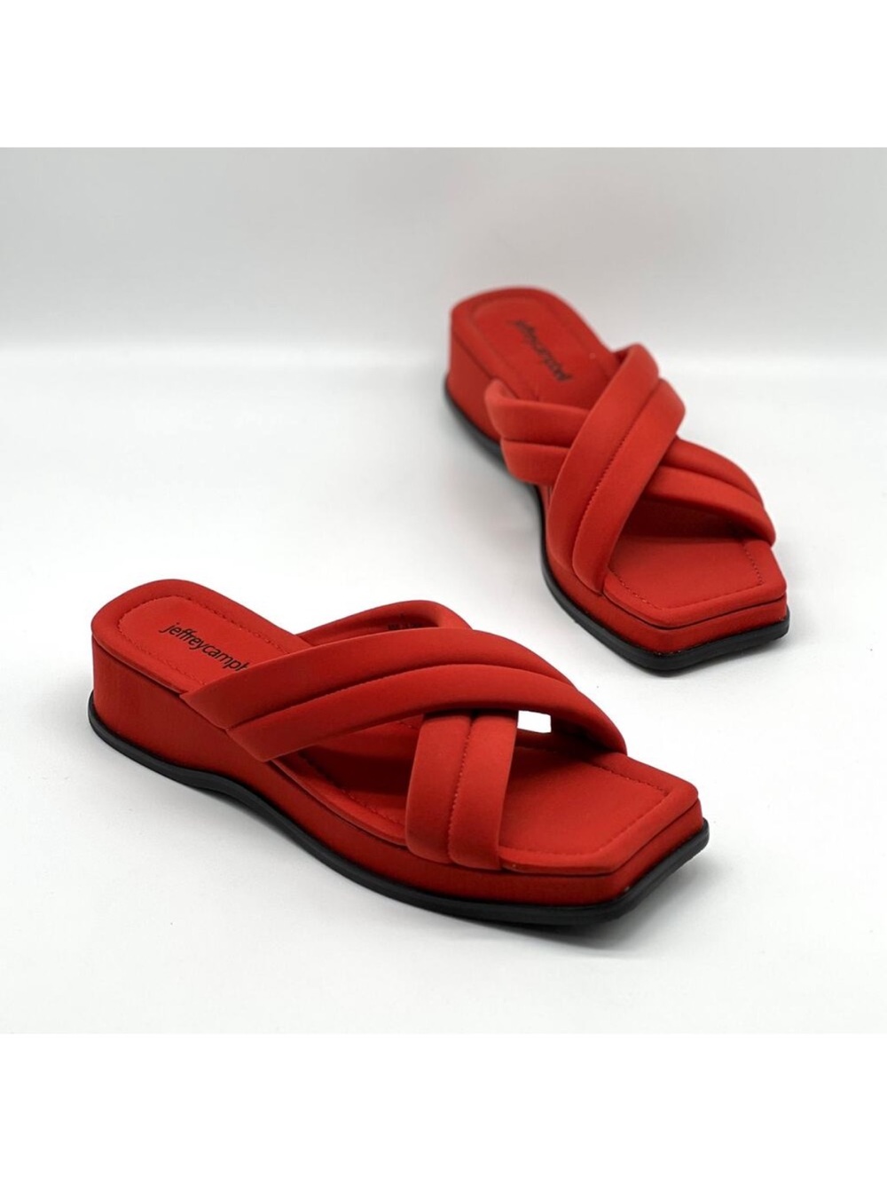 JEFFREY CAMPBELL Sun-Sation Sandal Women 10 Orange Red Platform